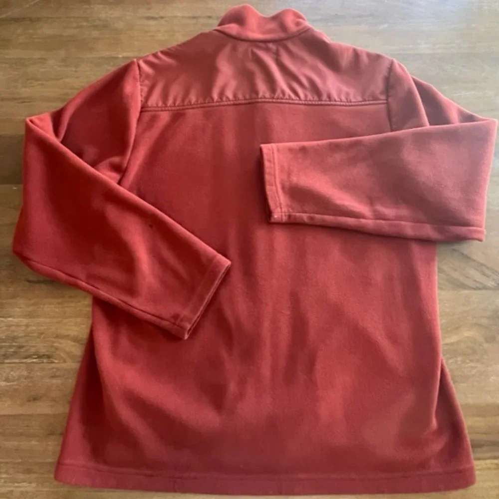 Banana Republic‎ Fleece Jacket Mens Size L Large Full Zip Up Color Rust Maroon